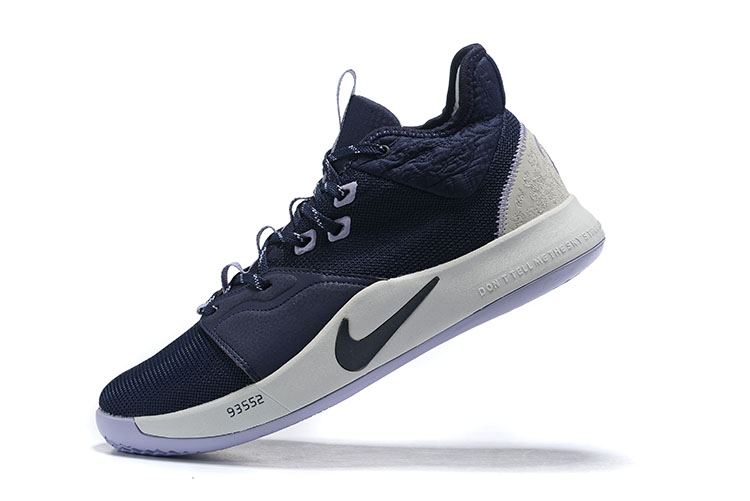 2019 Nike PG 3 Shoes Deep Blue White